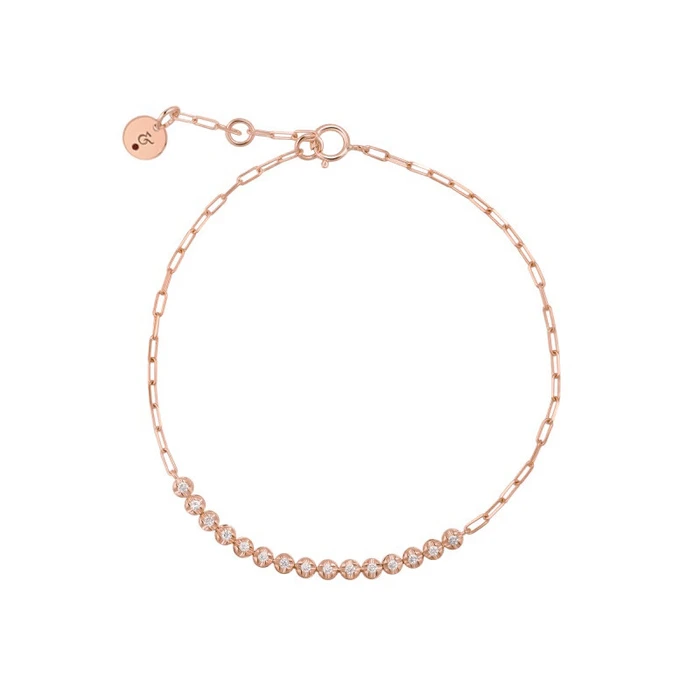 Garbine Tennis Bracelet Gold Rose