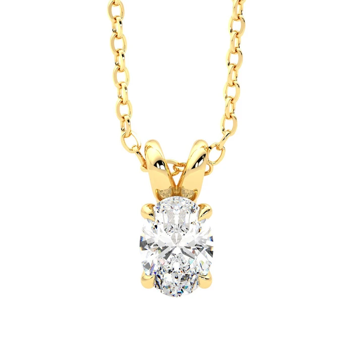 Dea 0.50ct Necklace Gold Yellow Oval
